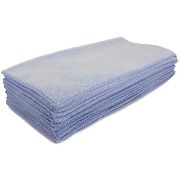 16 in. x 16 in. Premium Microfiber Cleaning Cloth, Blue